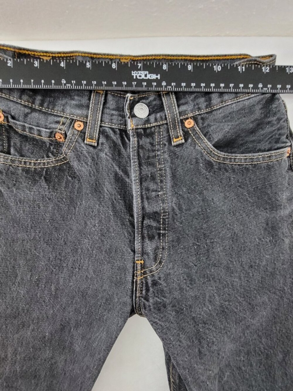 Vintage Black 501 Levi’s Women's 27x32 Fits 25x26.5 USA Made Button Fly Rare - Picture 13 of 16